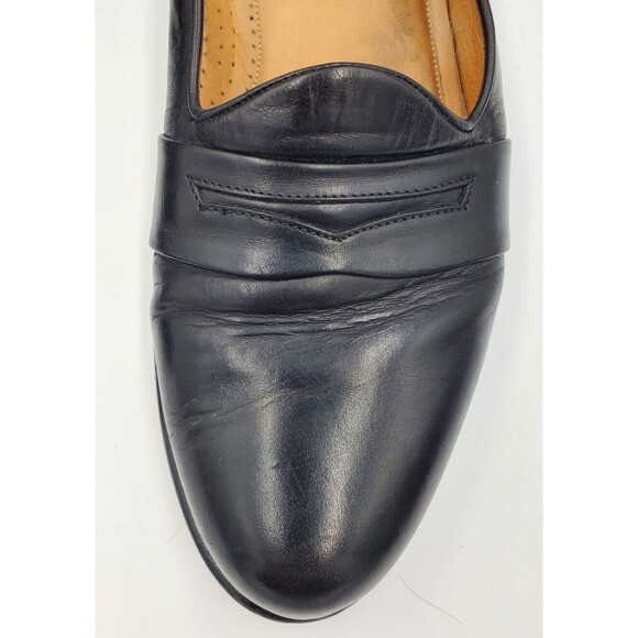 ZELLI Savannah‎ Black Leather Penny Loafer 8 1/2 M Hand Crafted In Italy main image 9